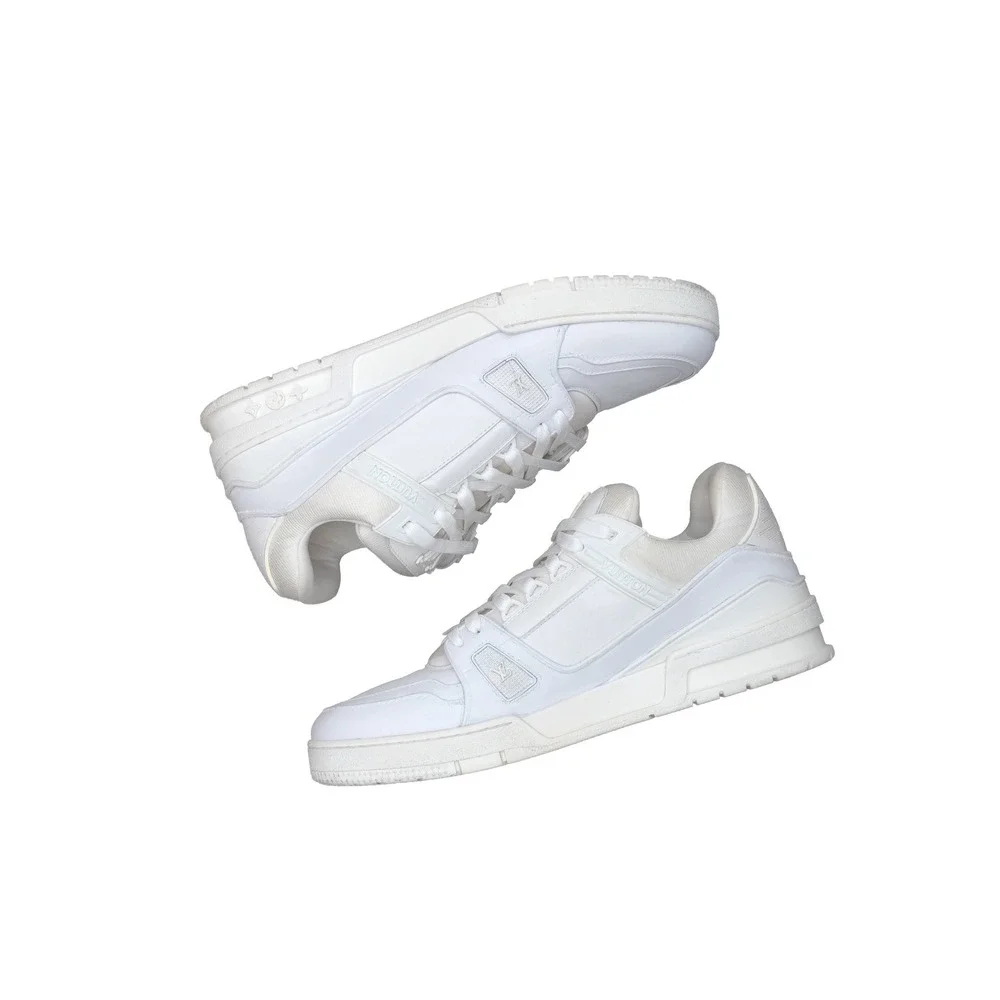 Louis Vuitton White Leather Low-Top Sneakers – UK‎ 9 / US 10 / EU 44 - Picture 7 of 13